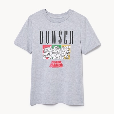T-shirt Bowser de Nintendo pour garçons - Mélange De Gris Pâle