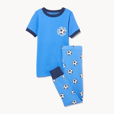 Pyjama imprimé 2 pièces pour garçons - Bleu Vif