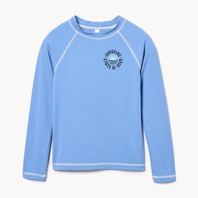 Kid Boys' Long Sleeve Rash Guard - Dusty Blue