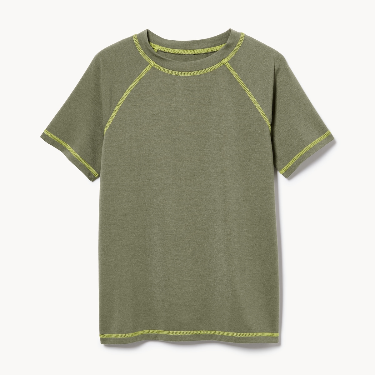 Kid Boys' Active Raglan T-Shirt - Dark Olive