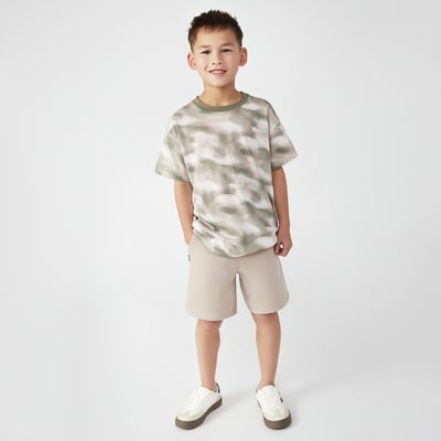 T-shirt imprimé pour garçons - Sable gris