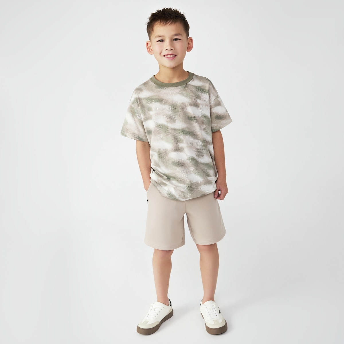 Kid Boys' Graphic T-Shirt - Grey Sand