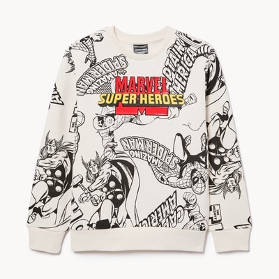 Kid Boys' Marvel Sweatshirt - Cream
