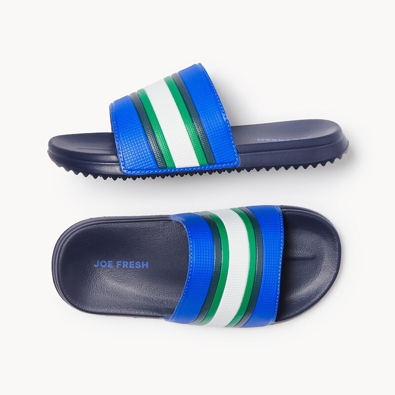 Kid Boys' Striped Slides