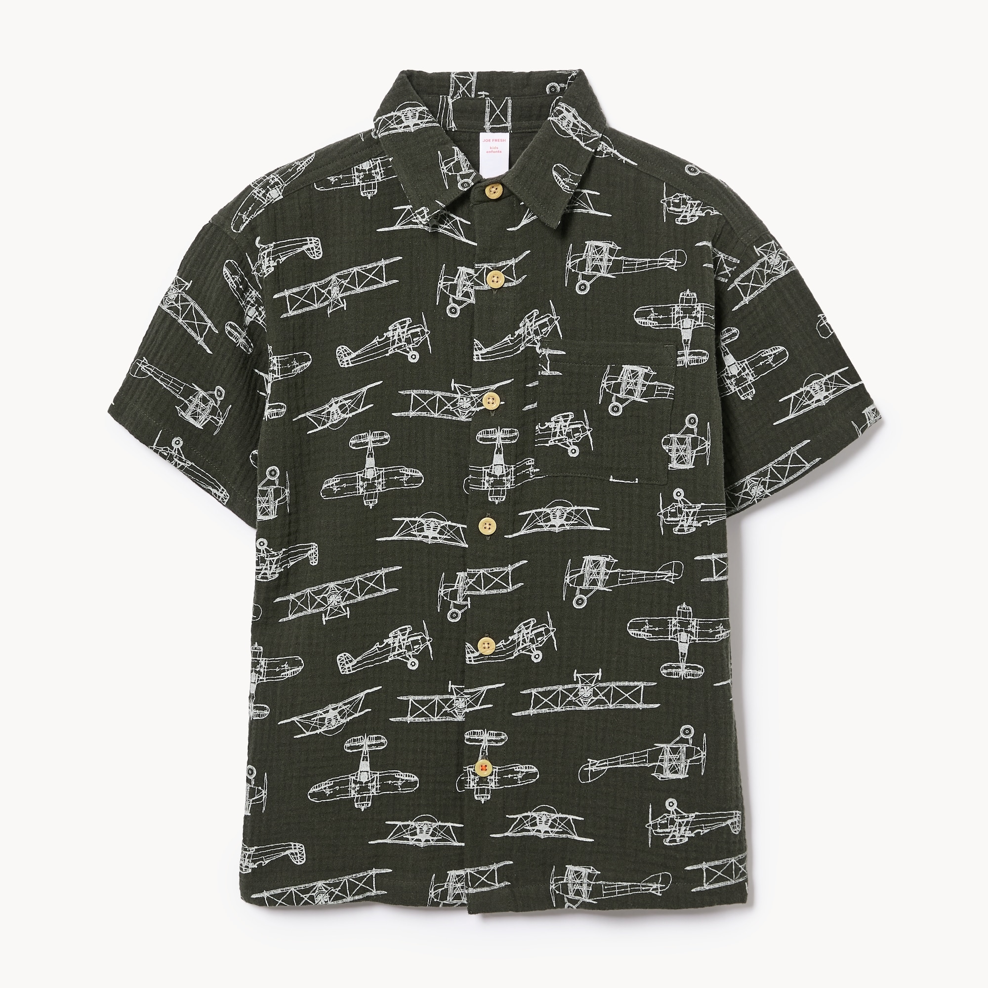 Chemise boutonnée imprimée pour garçons
