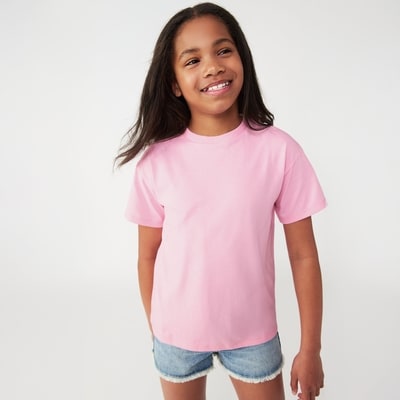 Kid Boys' Drop Shoulder T-Shirt - Light Pink