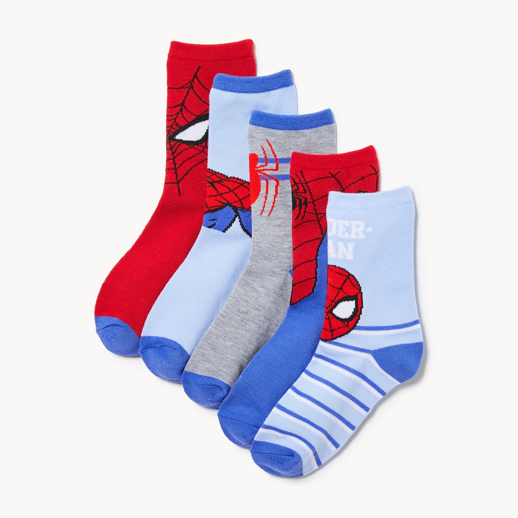 Kid Boys' Spider-Man 5-Pack Crew Socks