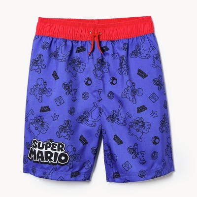 Kid Boys' Nintendo Super Mario Swim Short - Blue