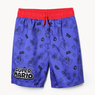 Kid Boys' Nintendo Super Mario Swim Short - Blue