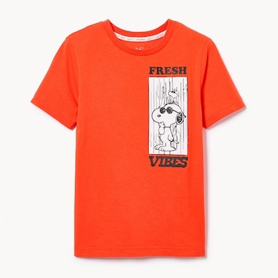 T-shirt à imprimé Peanuts pour enfants - Orange