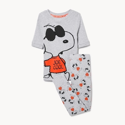 Ensemble de nuit 2 pièces Peanuts pour enfants - Mélange De Gris Pâle