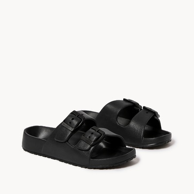 Kid Boys' Double Buckle Sandals - Black