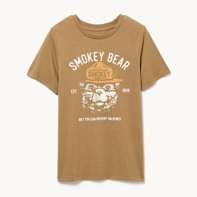 T-shirt Smokey Bear pour garçons - Brun Pâle