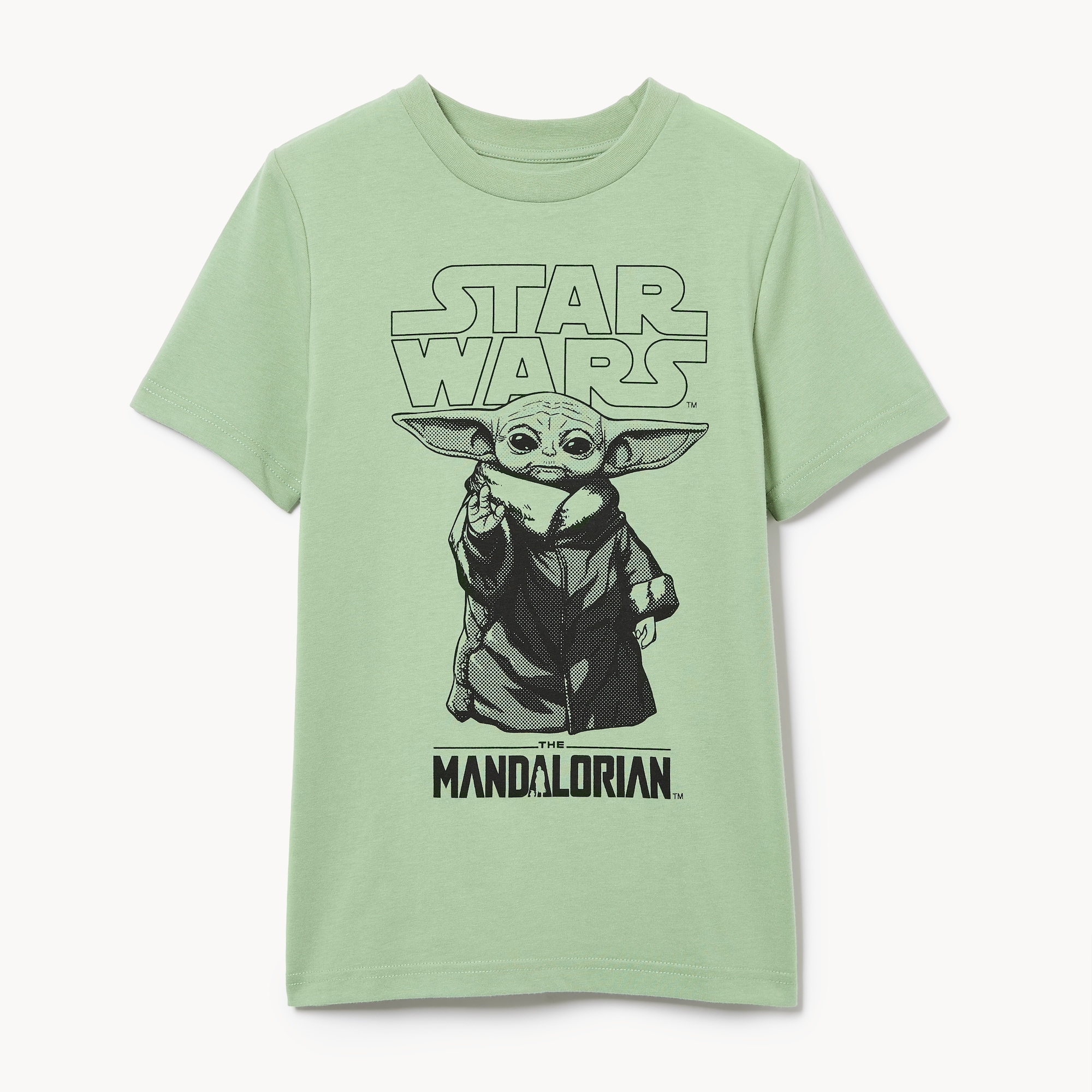 T-shirt Star Wars The Mandalorian Garçon 7-8 Ans – Vert, Manches Longues