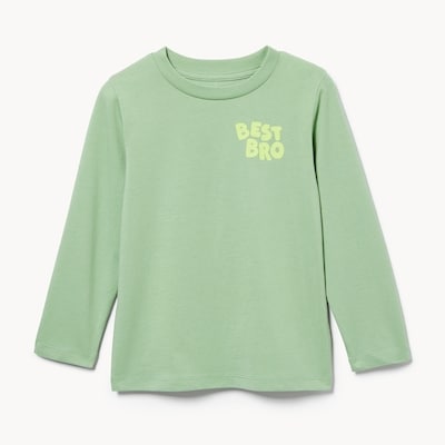 Haut imprimé à manches longues pour petits garçons - Vert Pâle