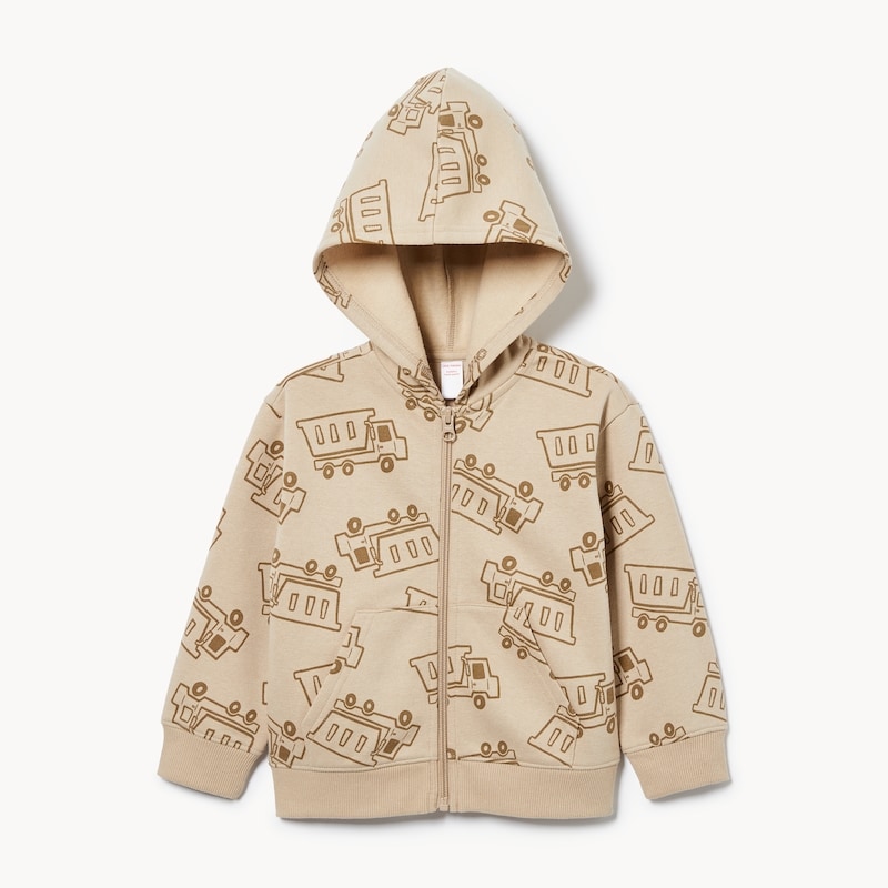 Toddler Boys' Printed Full-Zip Hoodie