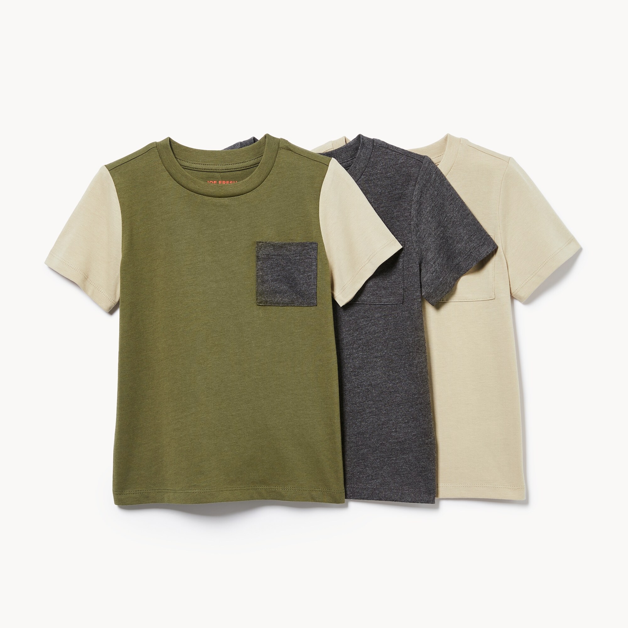 Ens. 3 t-shirts bandes de couleur, petits garçons