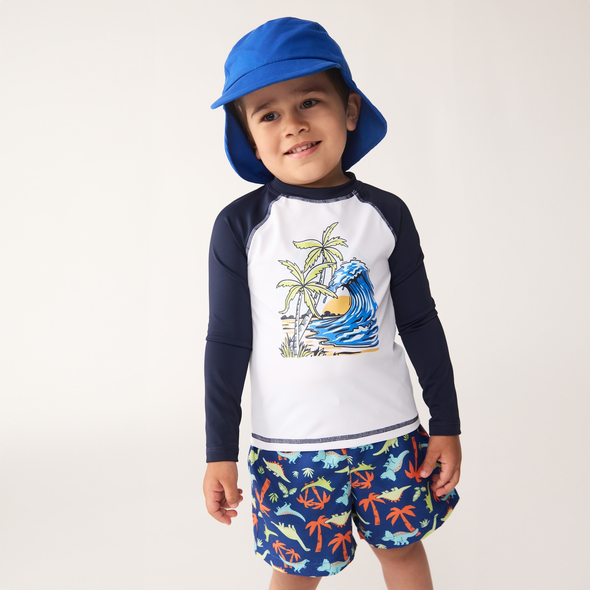 Toddler Boys' Long Sleeve Rash Guard in Dark Navy from Joe Fresh