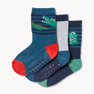 Ens. 3 paires de chaussettes tube, petits garçons - Bleu