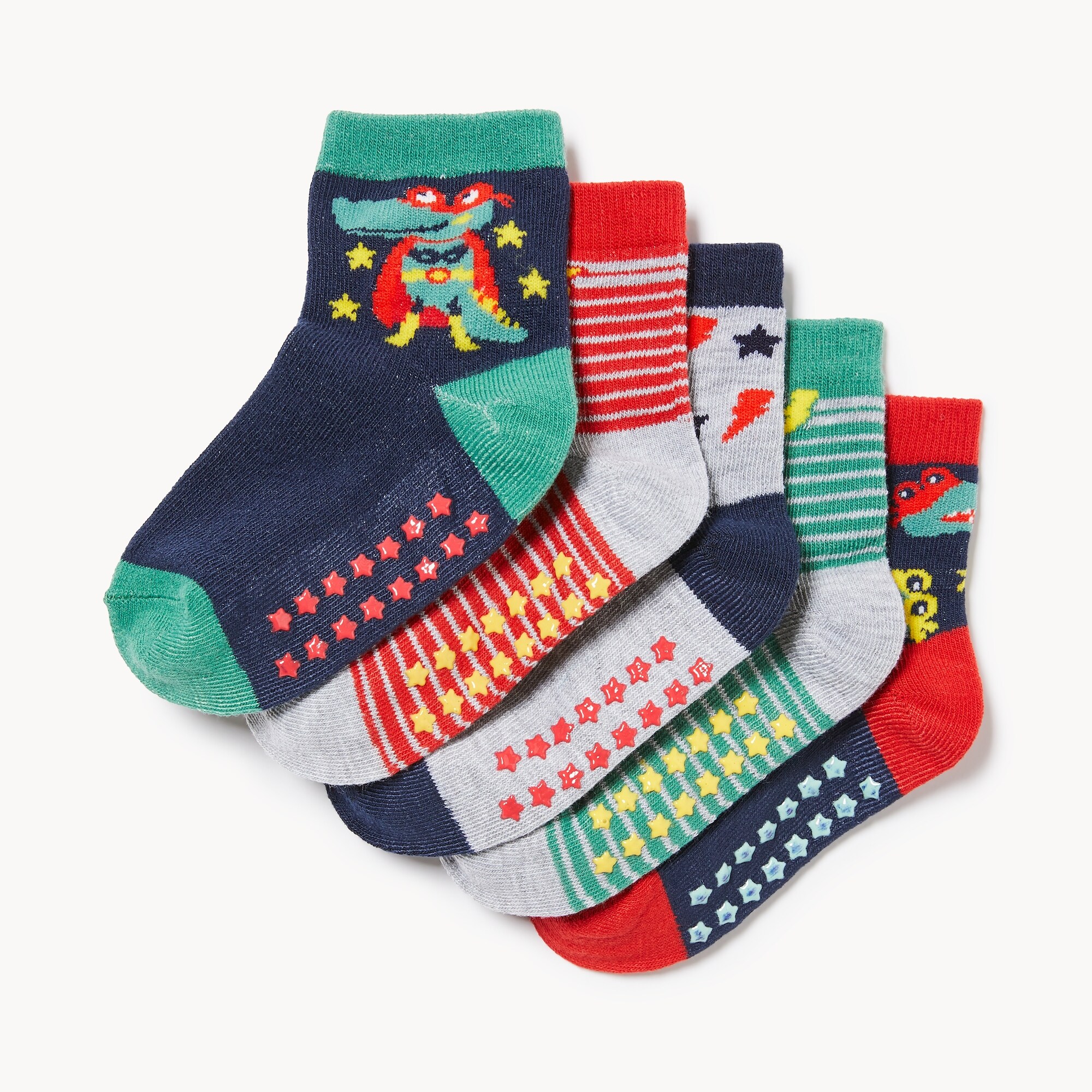 Toddler Boys' 5-Pack Quarter-Crew Socks