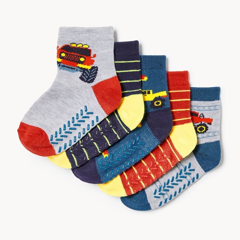 Toddler Boys' 5-Pack Quarter-Crew Socks