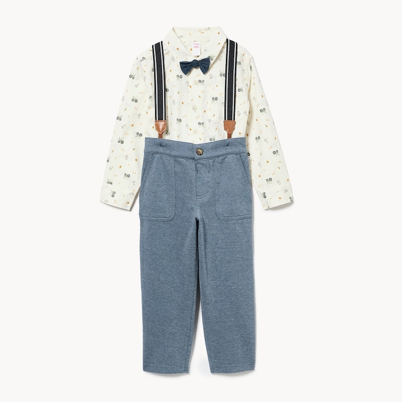 Toddler Boys' Shirt & Suspender Set