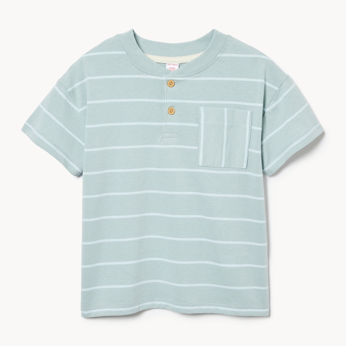 Toddler Boys' Short Sleeve Henley - Dusty Aqua