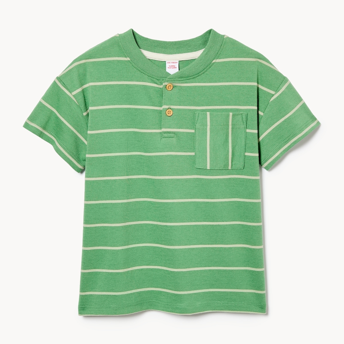 Toddler Boys' Short Sleeve Henley - Jungle Green