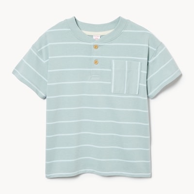 Toddler Boys' Short Sleeve Henley - Dusty Aqua