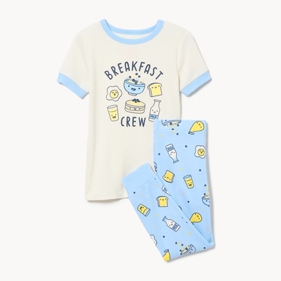 Pyjama imprimé 2 pièces pour petits garçons - Bleu Pâle