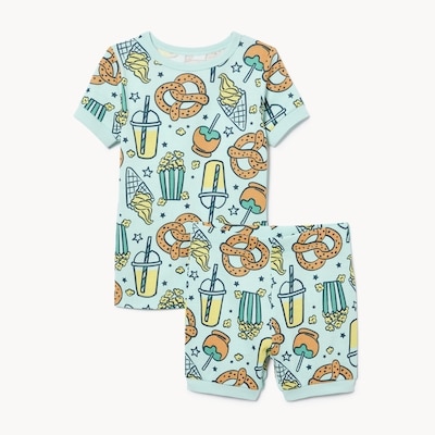 Toddler Printed Sleep Set - Aqua