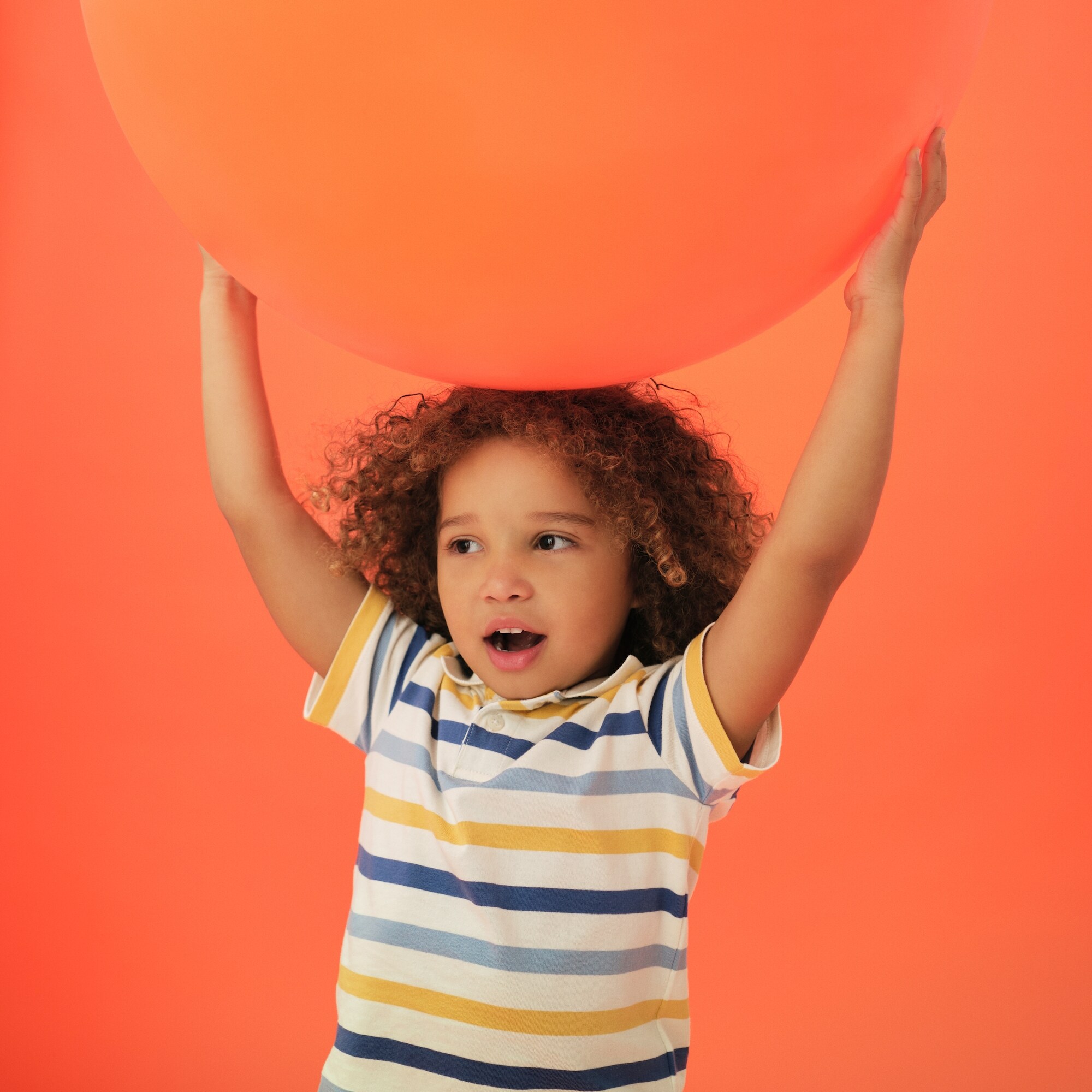 T-shirt polo rayé pour petits garçons
