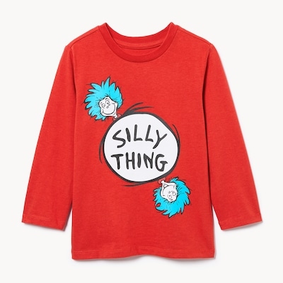 Toddler Boys' Cat in the Hat Long Sleeve - Red