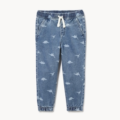 Toddler Boys' Denim Printed Jogger - Medium Vintage