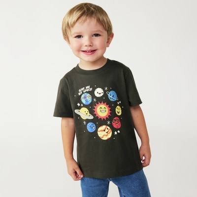 T-shirt imprimé pour tout-petits - Gris Pierre Foncé