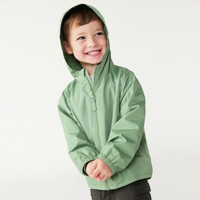 Toddler Hooded Windbreaker - Army Green