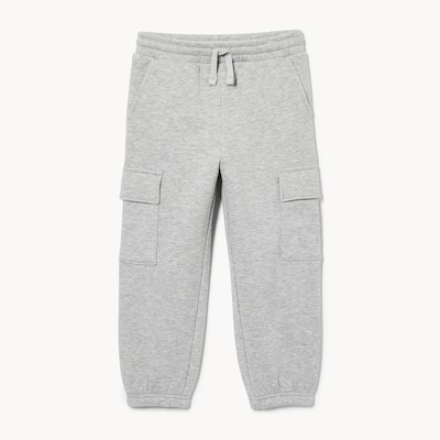 Pantalon de jogging cargo molleton, petits garçons - Mélange De Gris Pâle