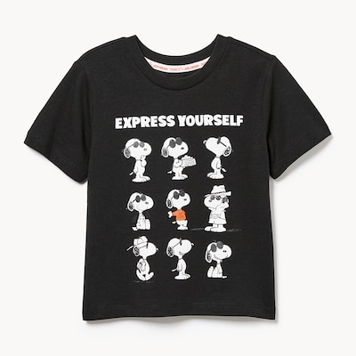 Toddler Peanuts Graphic T-Shirt - Black