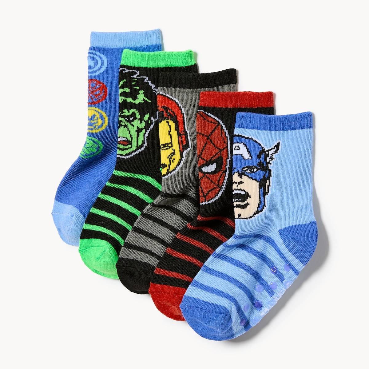 Toddler Boys' Marvel Avengers 5-Pack Crew Socks