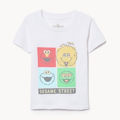 T-shirt imprimé Sesame Street pour petits garçons - Blanc