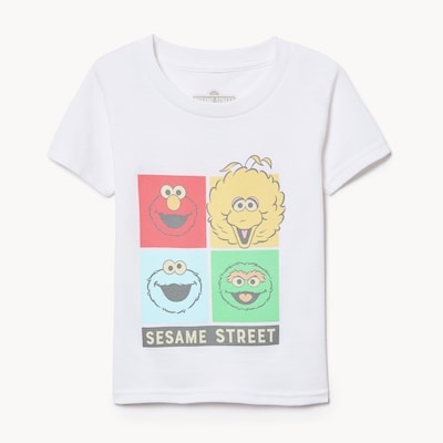 T-shirt imprimé Sesame Street pour petits garçons - Blanc