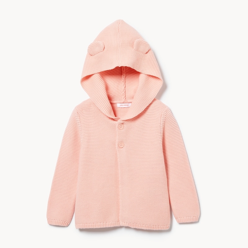 Baby Girls' Hooded Bear Cardigan