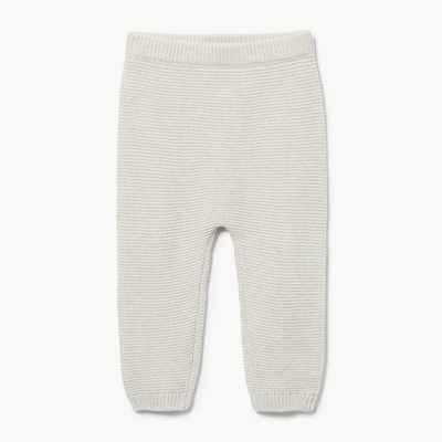 Pantalon en coton pour bébés filles - Mélange Avoine