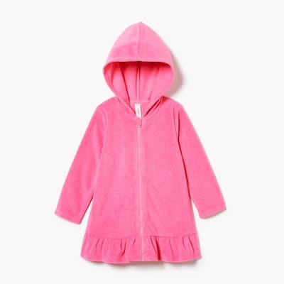 Baby Girls' Hooded Cover-Up - Bright Pink