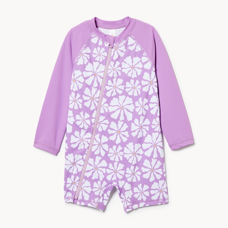 Baby Girls' Rash Guard Swimsuit