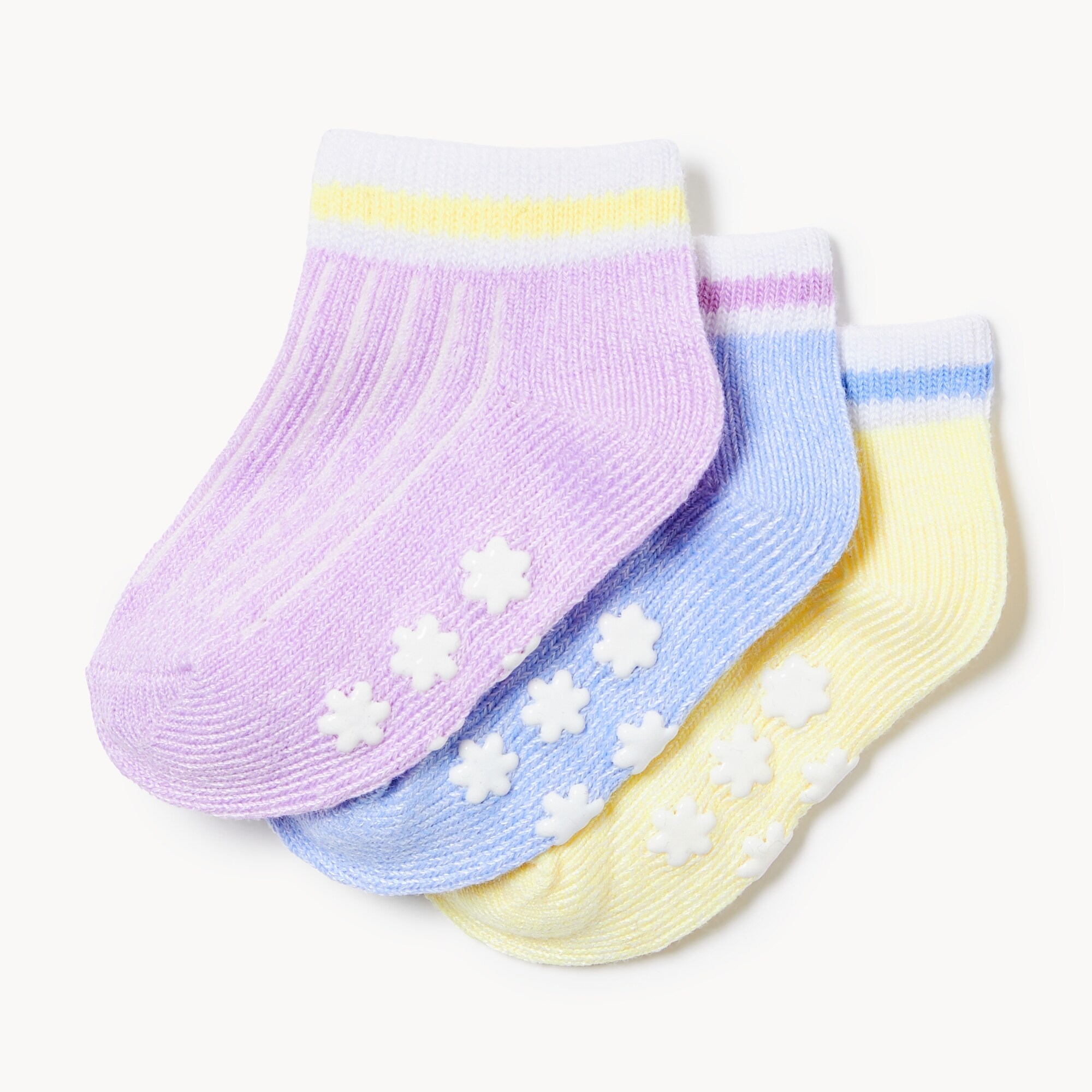 Ens. 3&nbsp;paires socquettes pour bottes, bébés filles