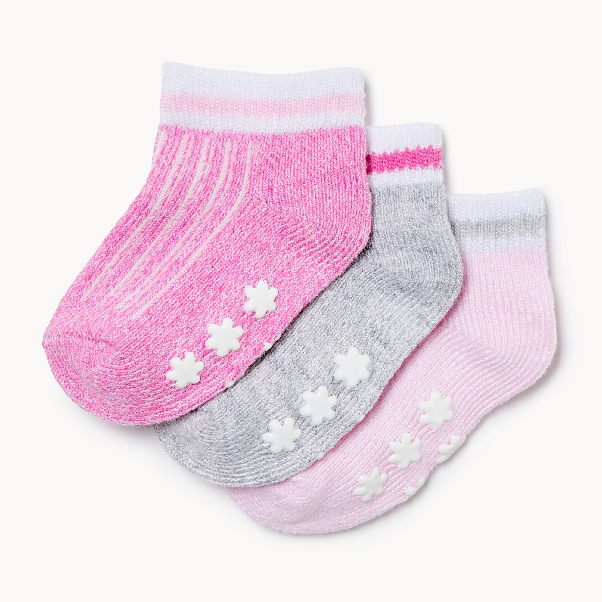 Ens. 3&nbsp;paires socquettes pour bottes, bébés filles