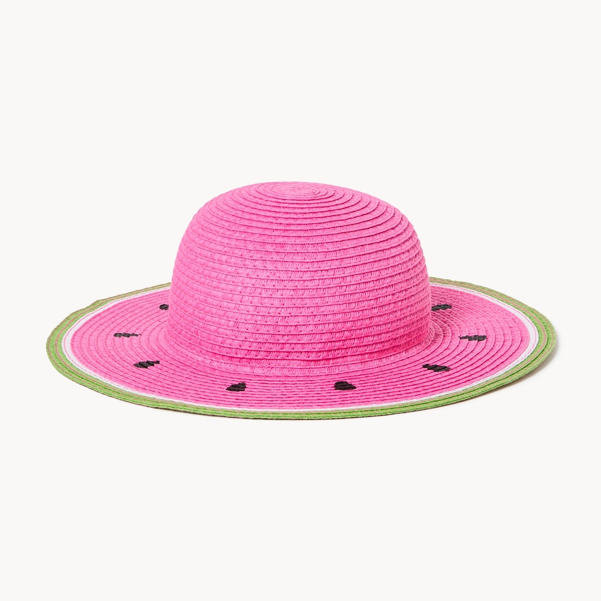 Baby Girls' Watermelon Straw Hat - Bright Pink