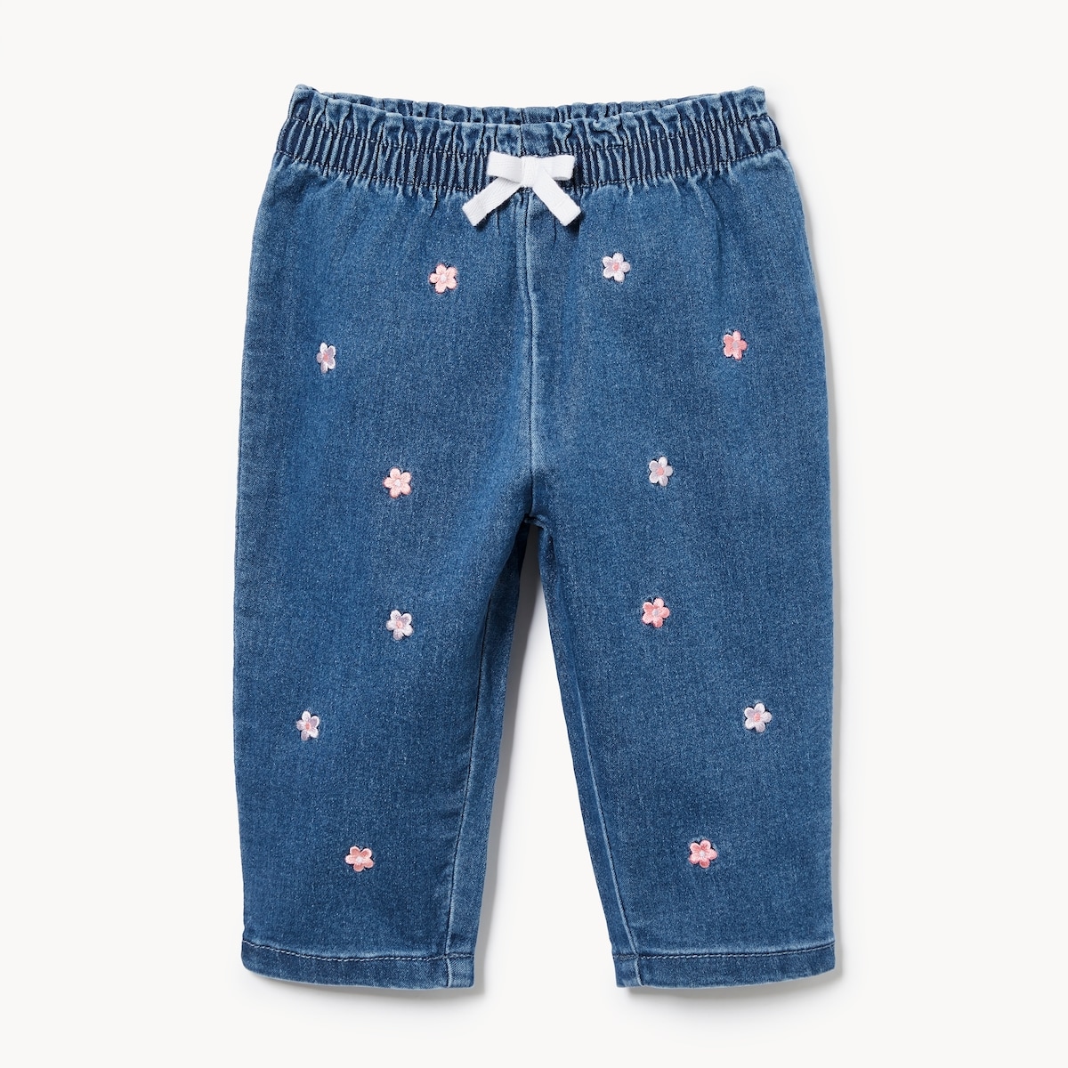 Baby Girls' Denim Embroidered Pant