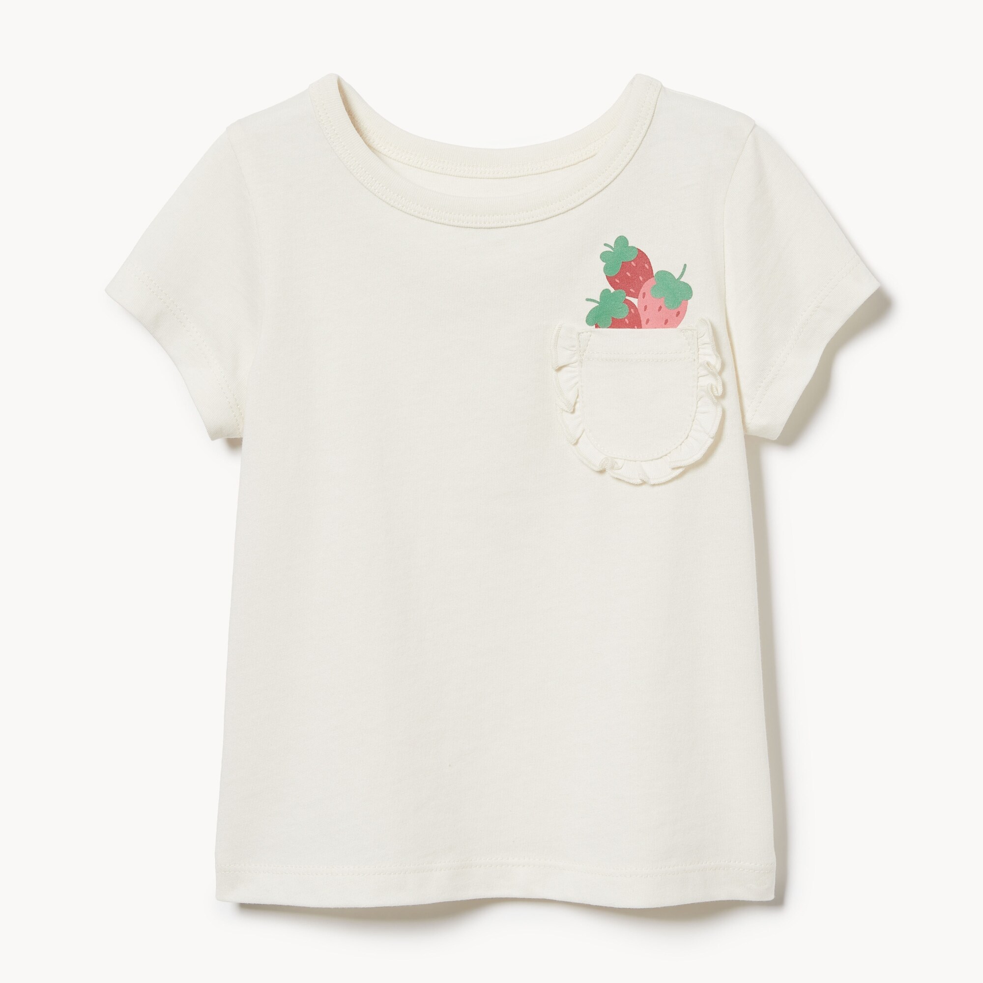 T-shirt à poche à volants pour bébés filles